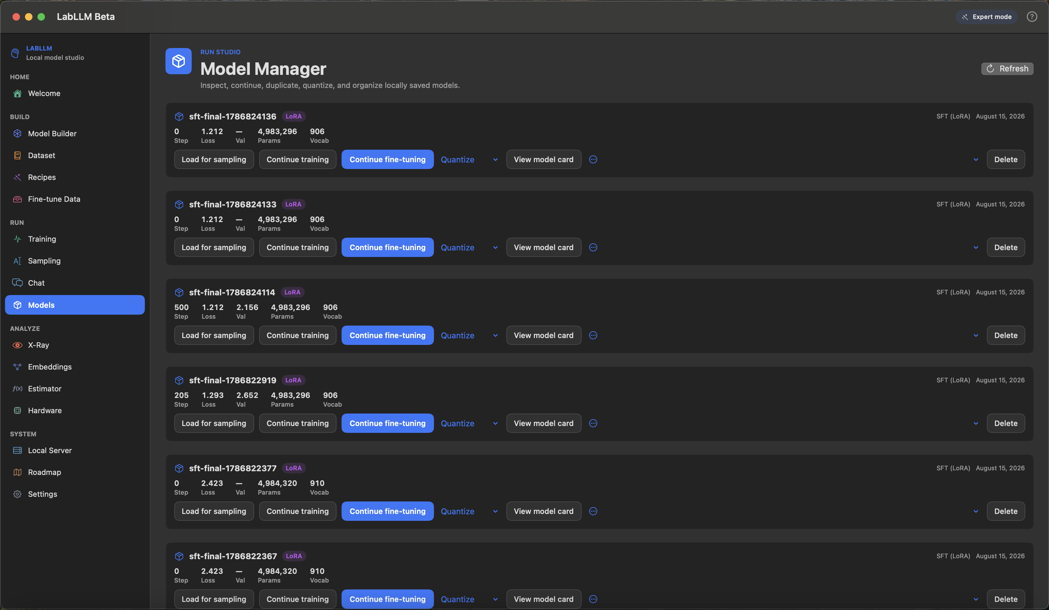 Model manager
